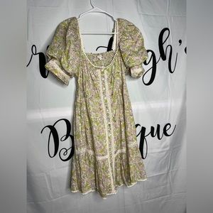 Love the Label square neck puff sleeve mini dress